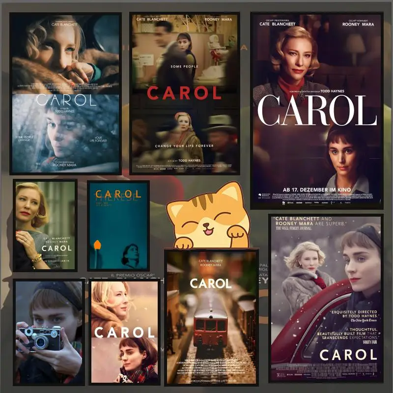 Carol Filmplakat, HD-Kunst, klebrige Wand, wasserdicht, für Zuhause, Anime, Film, Sänger, Wohnzimmer, Schlafzimmer, Bar, ästhetische Dekoration