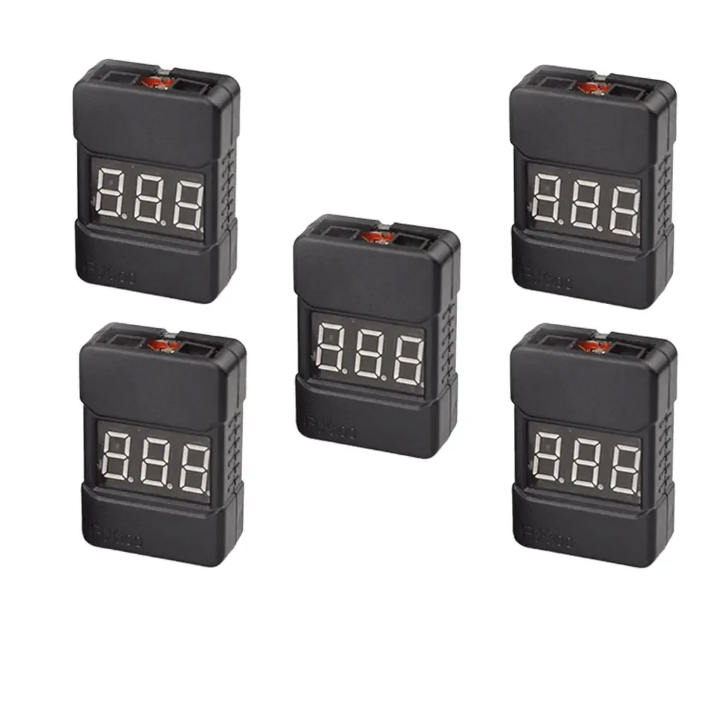 Probador de voltaje de batería Lipo BX100 1-8S con pantalla LCD alarma de zumbador de bajo voltaje para modelos de carreras RC Drone FPV