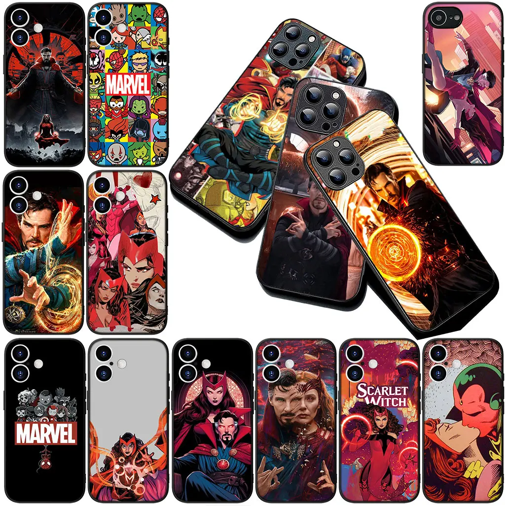 Soft Cover for Apple iPhone 16 11 15 Pro Max 7 8 16E ProMax + 16+ 15+ 8Plus Phone Case Doctor Strange Marvel Scarlet Witch Soft Cover for Apple iPhone 16 11 15 Pro Max 7 8 16E ProMax + 16+ 15+ 8Plus Phone Case Doctor Strange Marvel Scarlet Witch