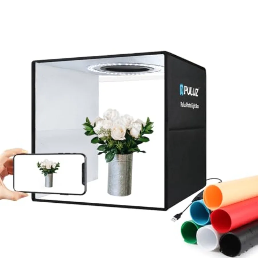 

Lightbox 11.8"/30cm Photo Studio Light Box Portable Picture Box Adjustable Brightness Folding Professional Light Box Photograph