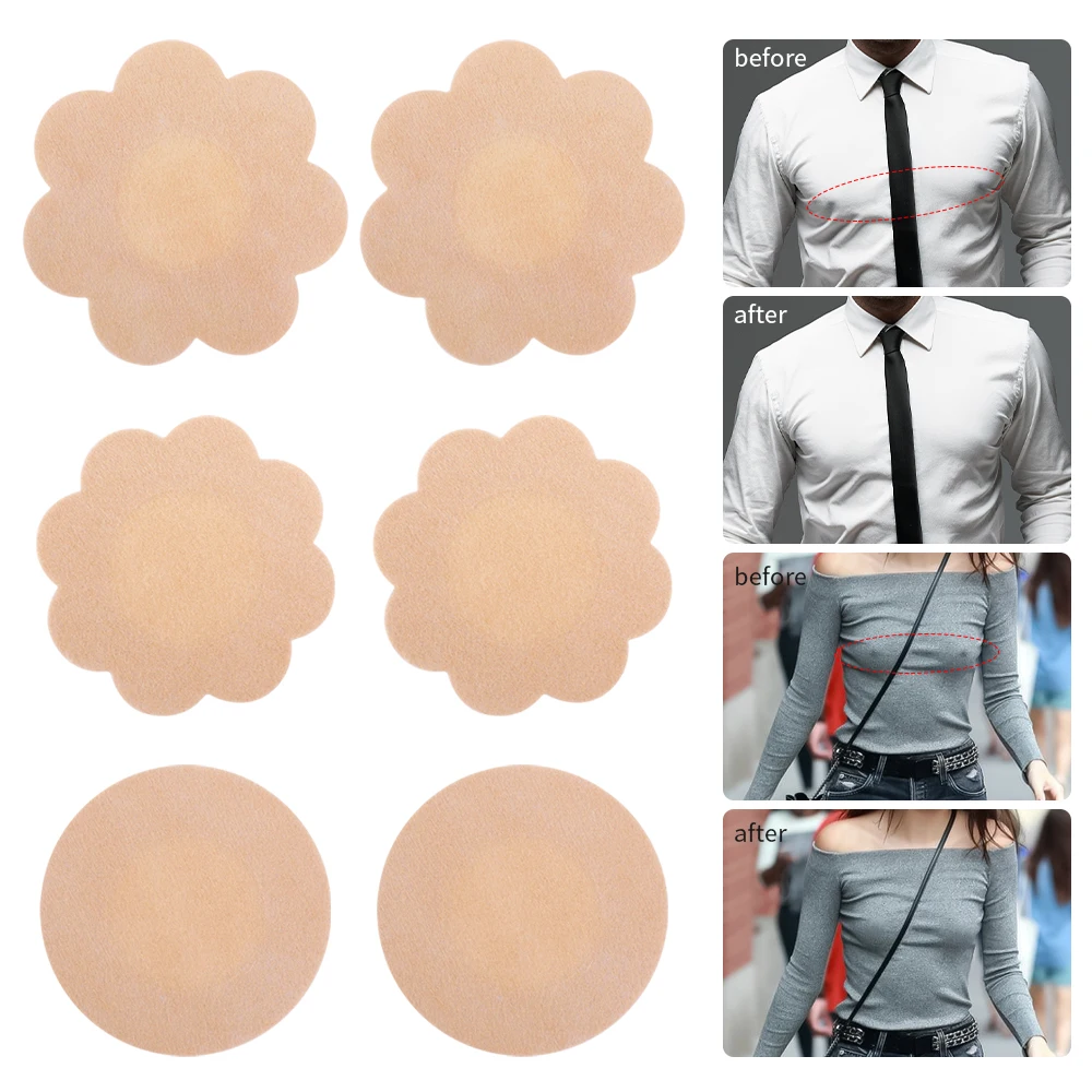 Women Safety Nipple Cover Stickers Sexy Breast Lift Tape Patch Intimates Female Self-Adhesive Invisible Bra Chest Nipple Padding image 6
