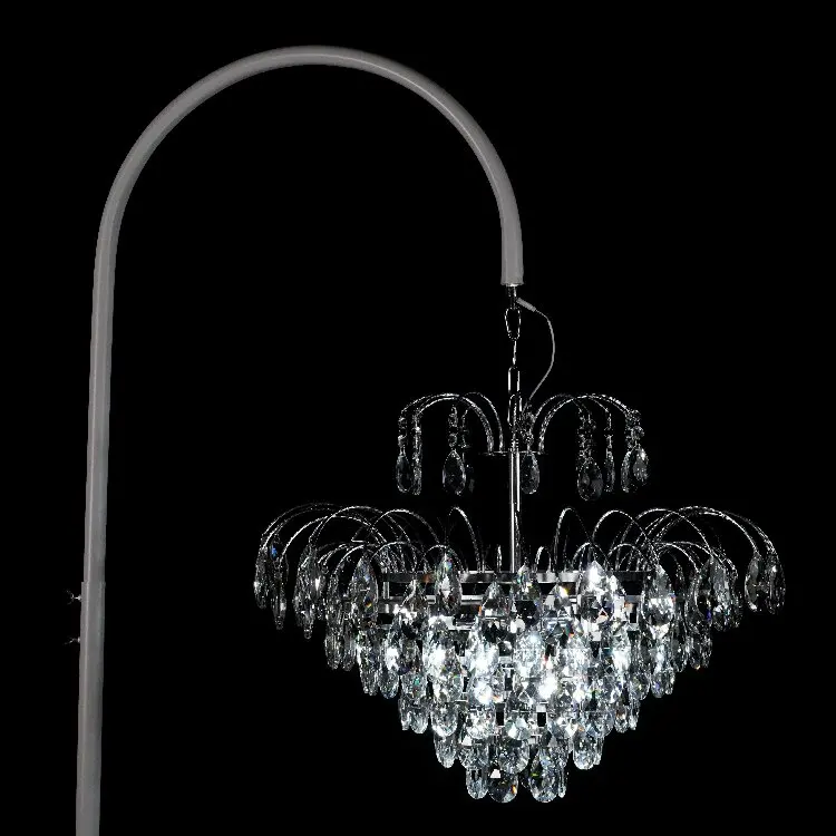 Latest LED Gold Sliver Droplet shaped Crystal Beads Chandelier Walkway Stand for Wedding Party Event Decorations