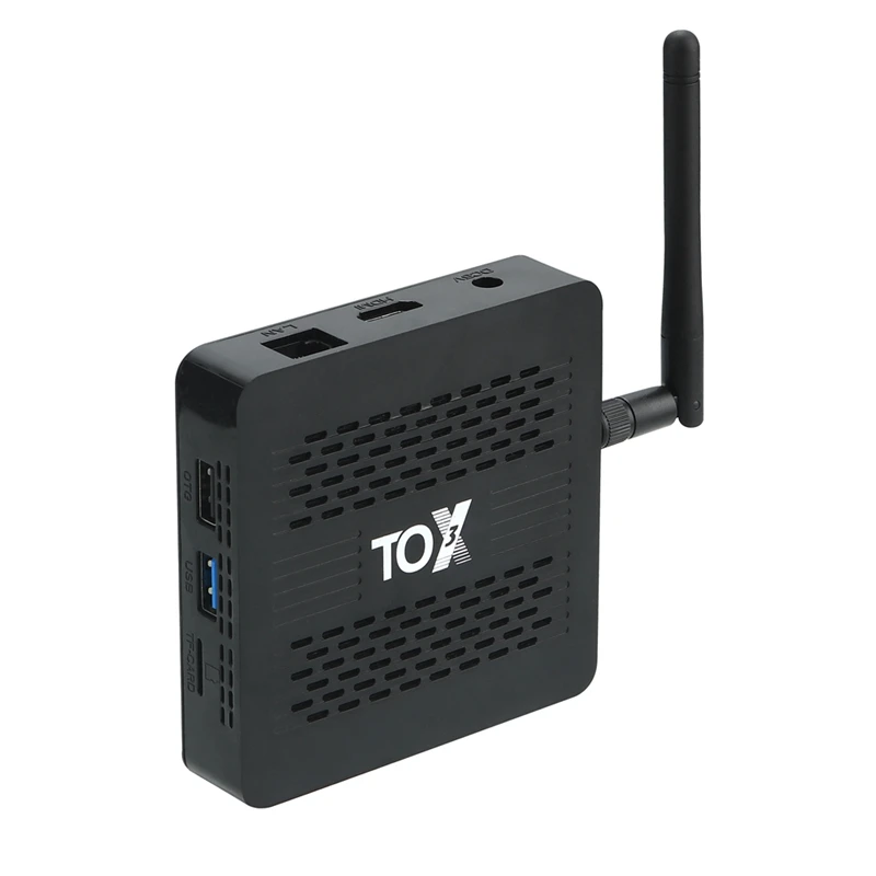 TOX3 Android 11 TV Box Dual Wifi LAN 1000M BT4.1 4K Top Box Amlogic S905X4 4GB 32GB 2.4G/5G EU Plug