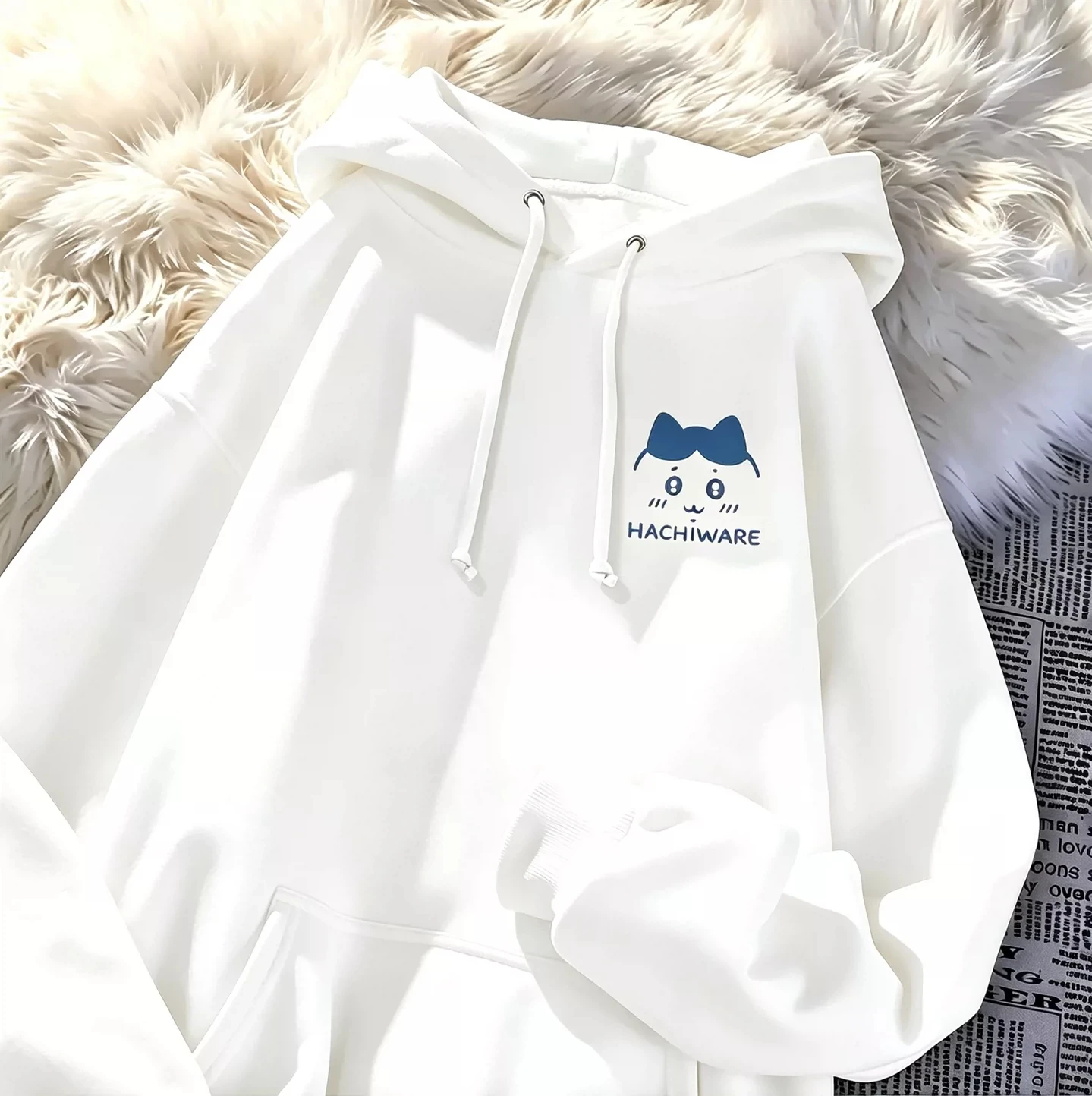 Hoodie Men's Women's Chiikawa Hachiware Cute Kawaii Cartoon Manga Retro Edgy Cool Graphic Print Oversized Pullover Sweatshirt