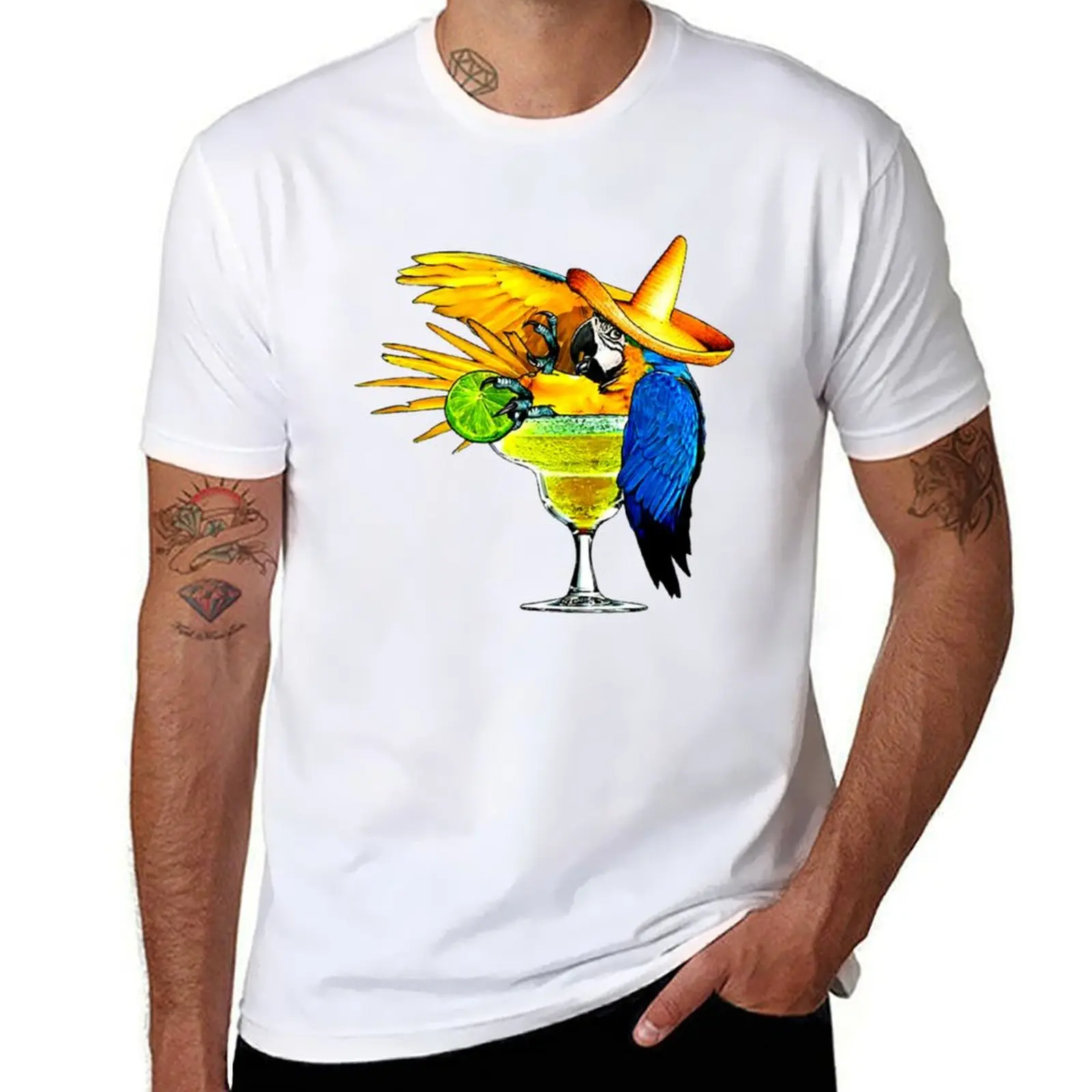 

man shirts t shirts Tequila t Drinking T-Shirt Parrot shirts cotton cotton graphic funny man for t funny