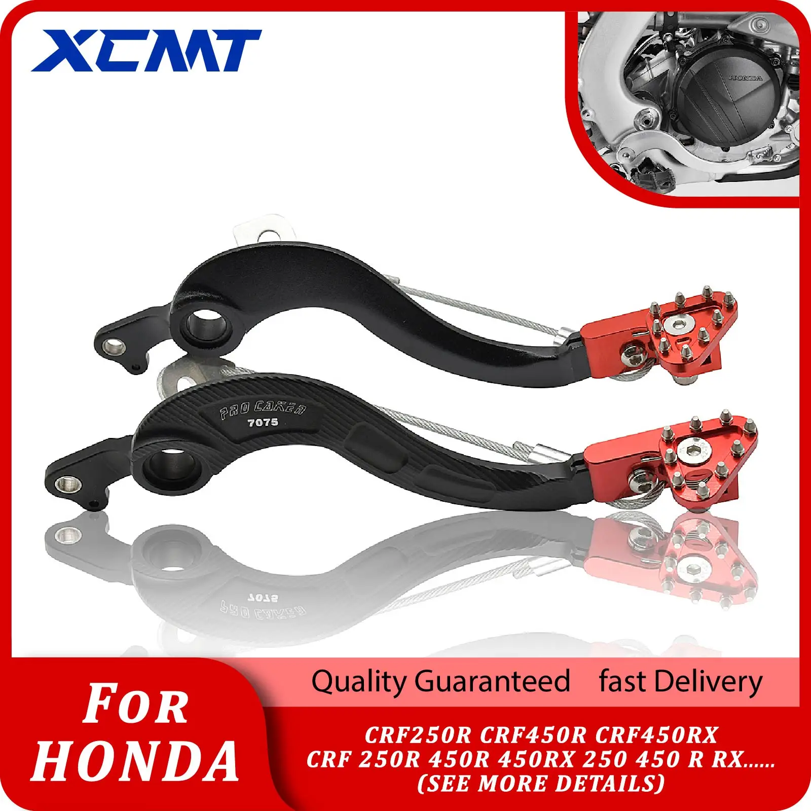 

Motorcycle CNC Aluminum Rear Brake Pedal Lever For Honda CRF250R CRF450R CRF450RX CRF 250R 450R 450RX 250 450 R RX 2002-2020