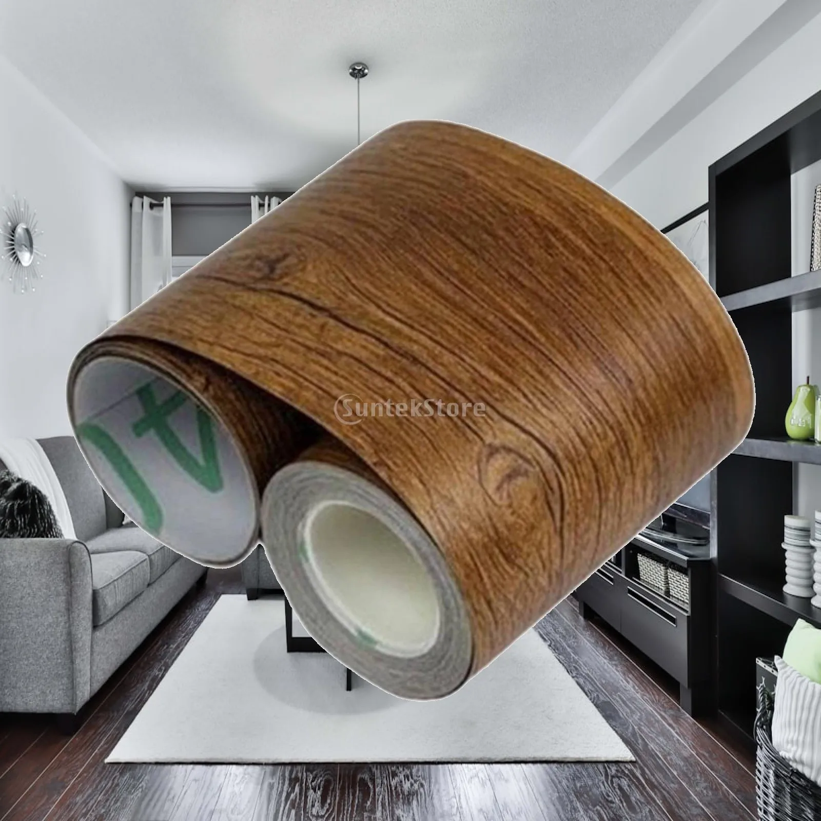 Pvc Wallpaper Easy Cut Measuring Lines Self Adhesive Wall Covering for Versatile Living Room Decoration