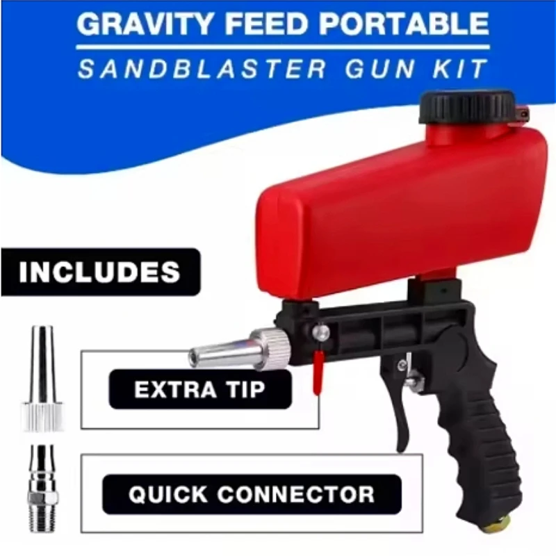 

Adjustable Sandblasting Gun Portable Sand Blaster Sand Blasting Machine Gravity Small Handheld Pneumatic Blasting machine