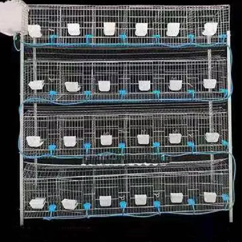 Breeding Rabbit House Rabbit Cages Tube 1 Set Rabbit Hutch Morethan 7 Years Feeder Drinker GF-RC001 Provided 40 Metal