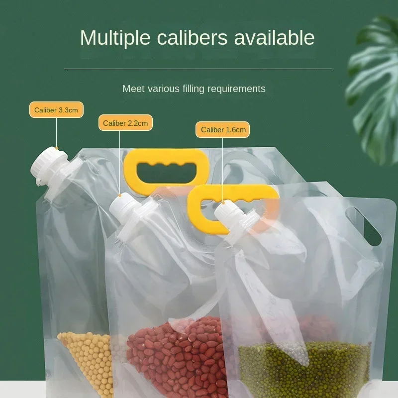 5/10PCs kitchen storage bag grain moisture-proof sealed bag insect-proof transparent portable food-grade storage bag