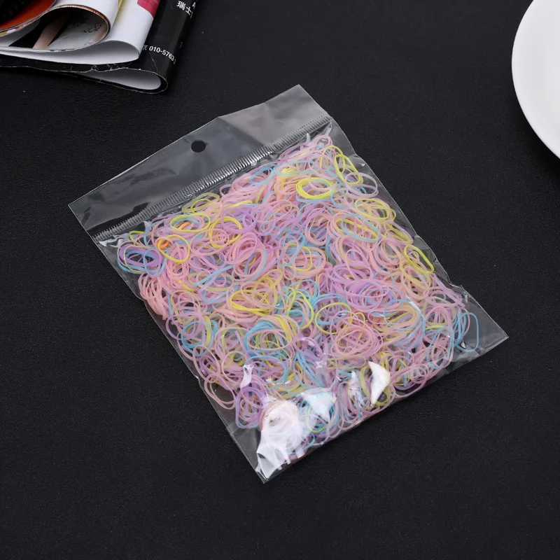 1000pcs Transparent Hair Elastic Rope Rubber Band For Women Girls Bind Tie Ponytail Holder Accessories Hair Styling Tools