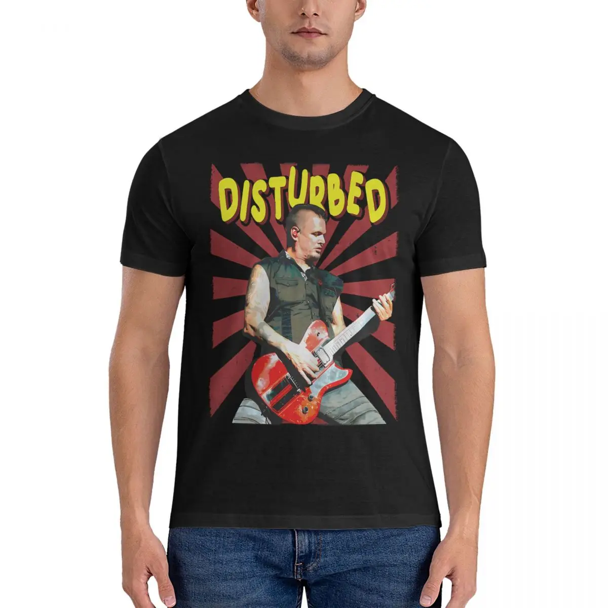 Funny Indestructible Threads Band Tees Unleash Your Inner Warrior In Rock-Infused Style for Men  Cotton T Shirts Disturbed Short