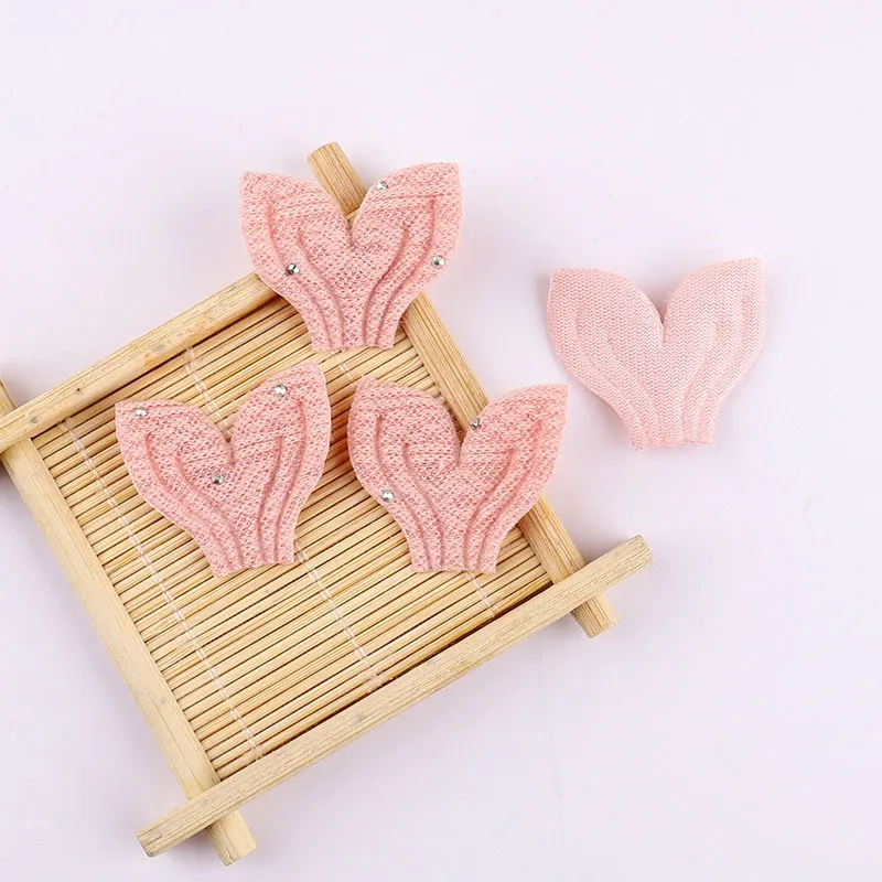 60 Stück DIY bestickte Fischschwanz-Stoffaccessoires, Größe 35x30mm, für Puppenkleidung, Haarnadel-Dekoration, Schwanzmaterialien – Detail 9