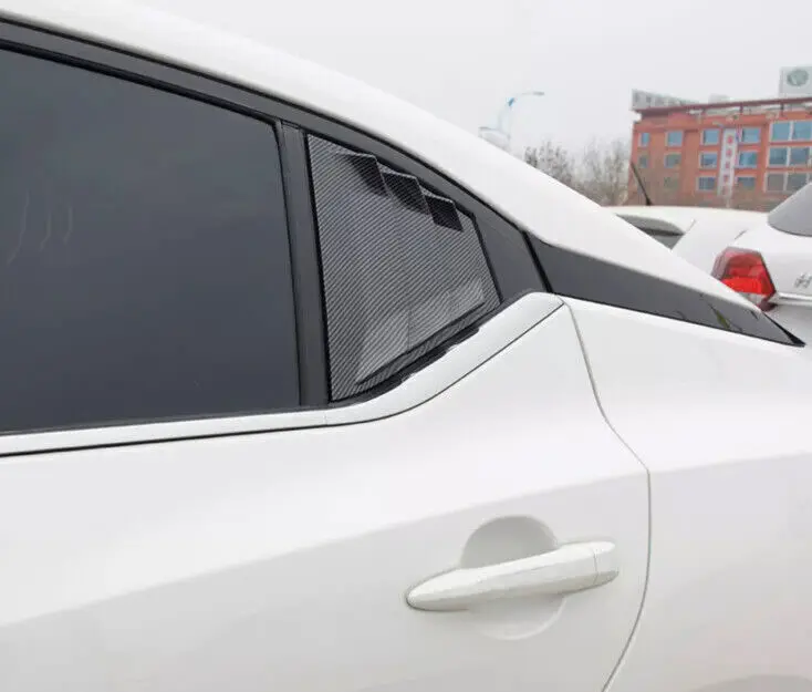 لنيسان سنترا سيلفي 2020 -2024 سيارة الخلفية كوة الجانب نافذة مصراع غطاء لوحة الكسوة ملصق تنفيس مغرفة اكسسوارات السيارات #4