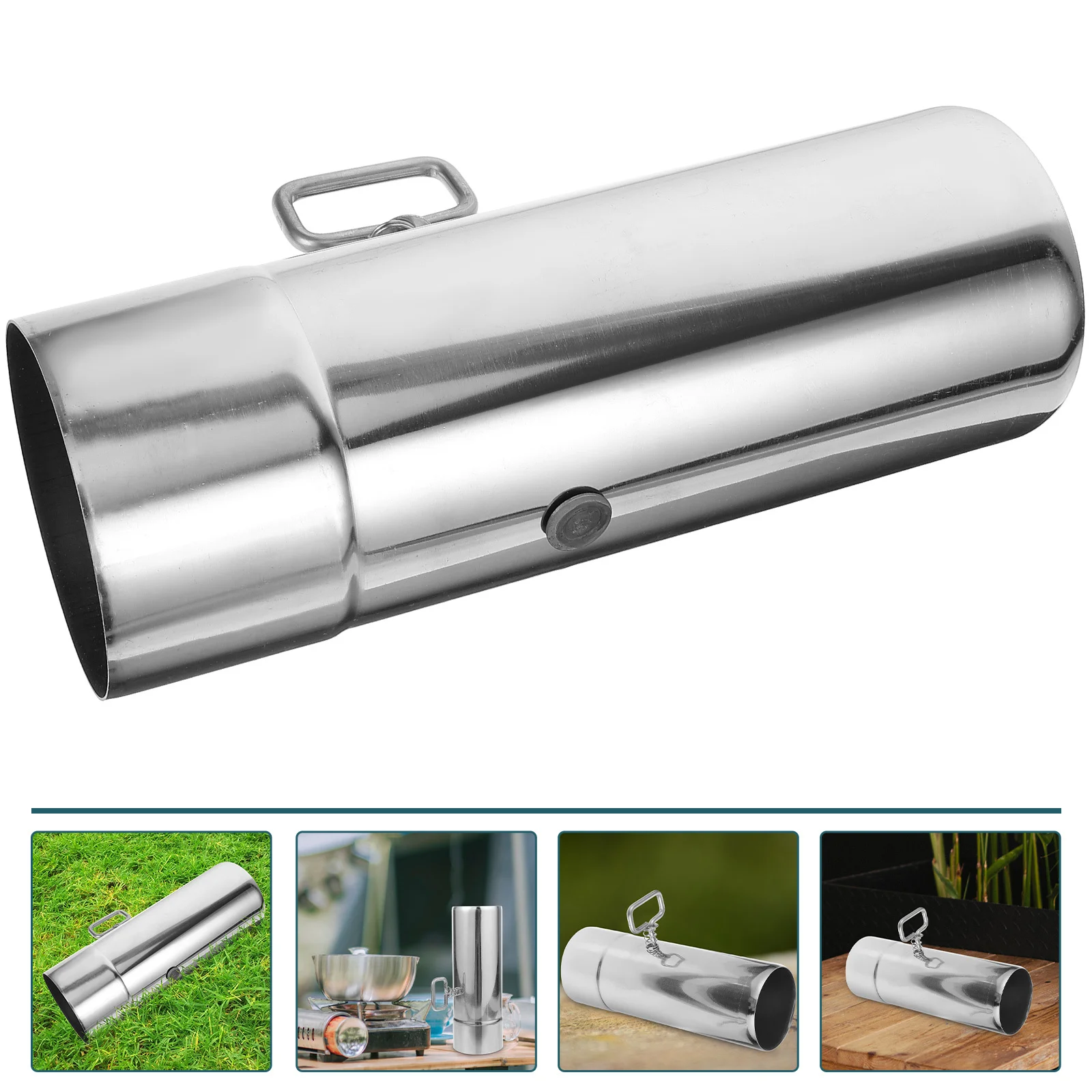 

Adjustable Chimney Flue Outdoor Metal Exhaust For Stove Camping Bbq Picnic Rainproof Smokeproof Flexible Vent Durable Cooking