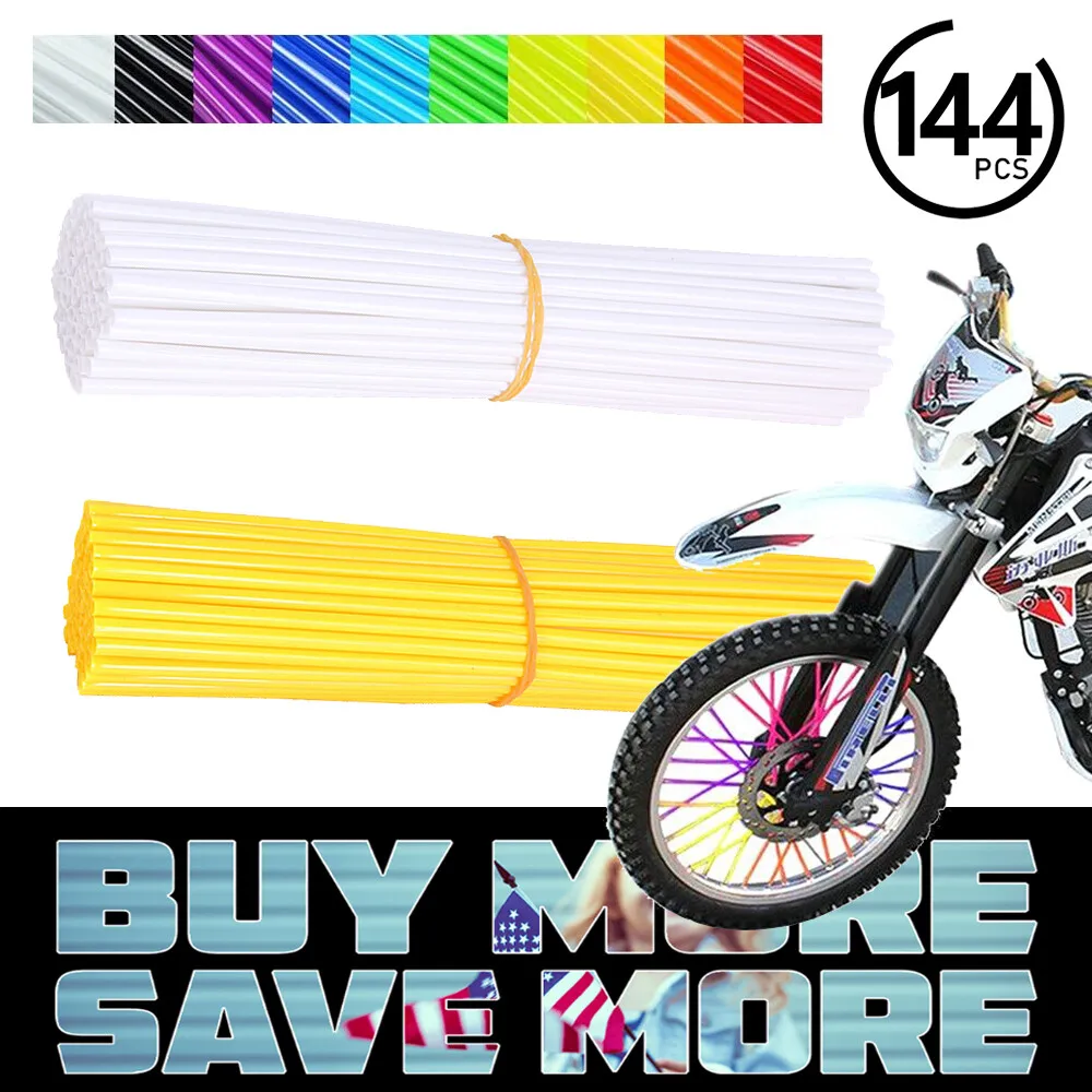 72PCS 24cm Universal Dirt Bike Speichen Abdeckungen Motorrad Felge Speichen Wrap Kit Skins Schutz Abdeckung Für motocross Fahrrad