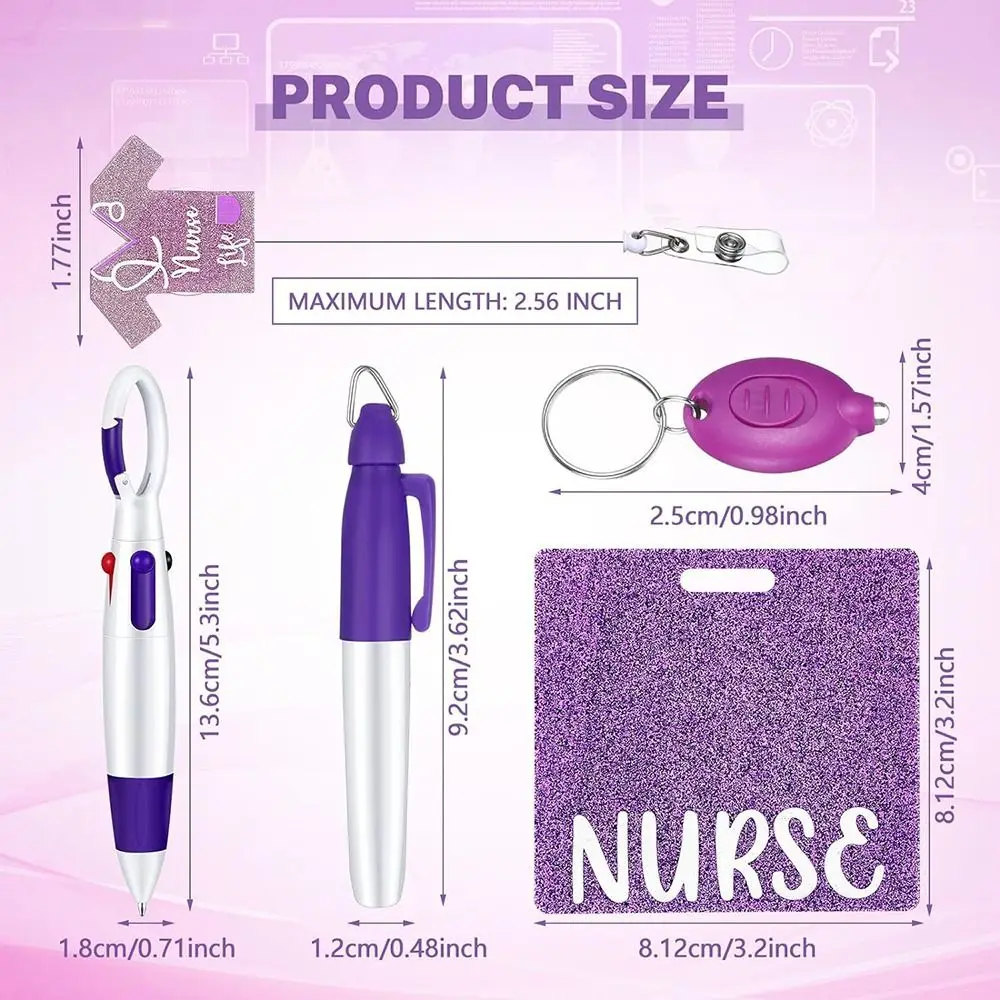 Fashion Retractable Nurse Pen Pack Lanyard Portable Nurse Badge Clip Keychain ID Badge Reels