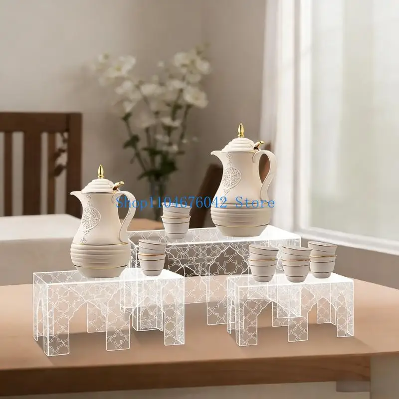 

652F Traditional Arabic Design Clear Acrylic Storage Rack For Parties And Event