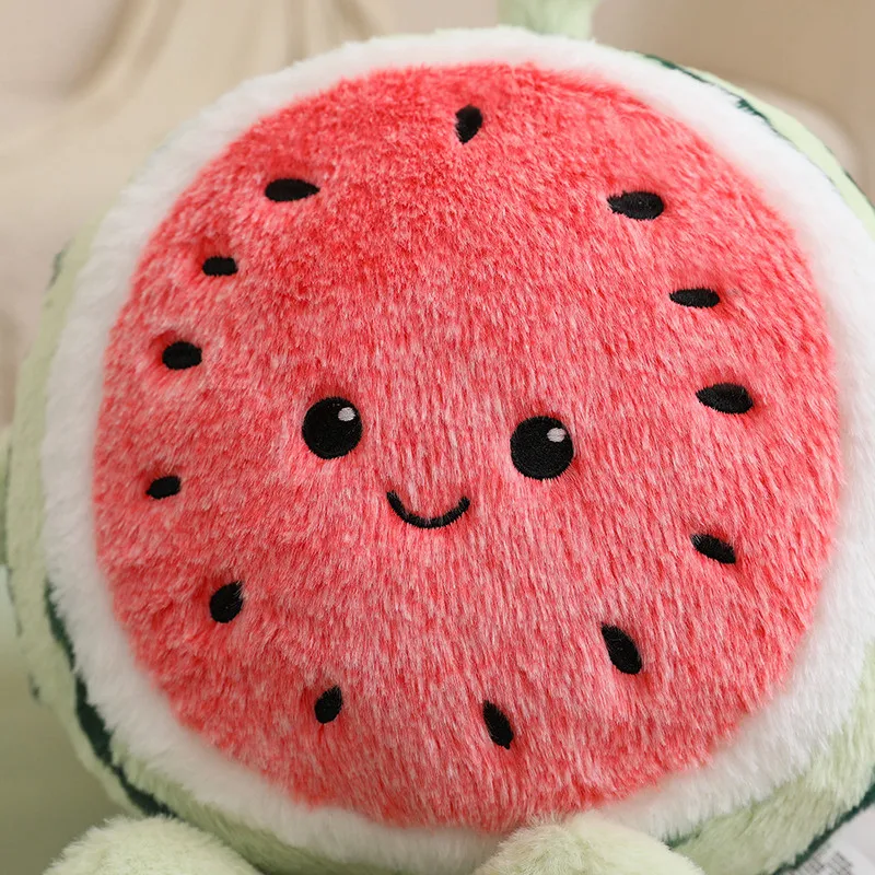 30-40cm New Watermelon Plush Doll Cartoon Fruit Watermelon Plush Toy Girlfriend Sleep Aid Pillow Simulation Fruit Birthday Gift