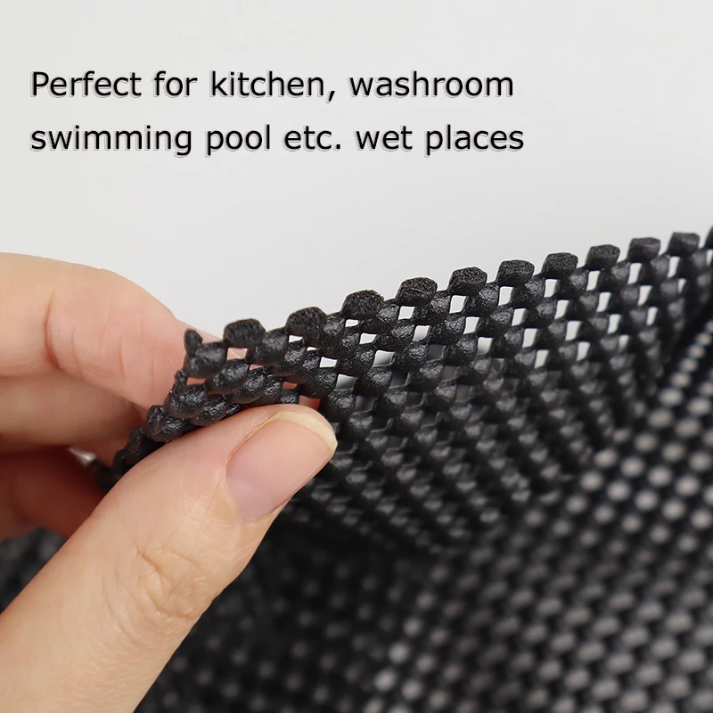 Shelf Liner Drawer Liner Non-Slip Mat Shelves Grid Pattern PVC Non-Adhesive Grip Liner for Kitchen Cabinets Wire Shelving Pantry