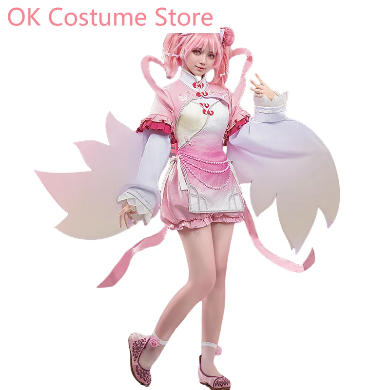 Vestido de Puella Magi Madoka Magica Kaname Madoka para mujer, disfraz de Cosplay, uniforme de fiesta de Anime, juego de Halloween