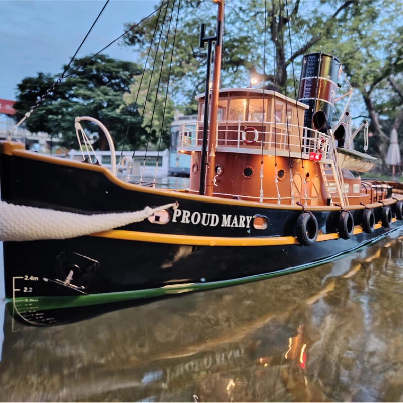 1/32 Steam Tug Model PROUD MARY Electric Remote Control Ship Model Kit New Ship Model