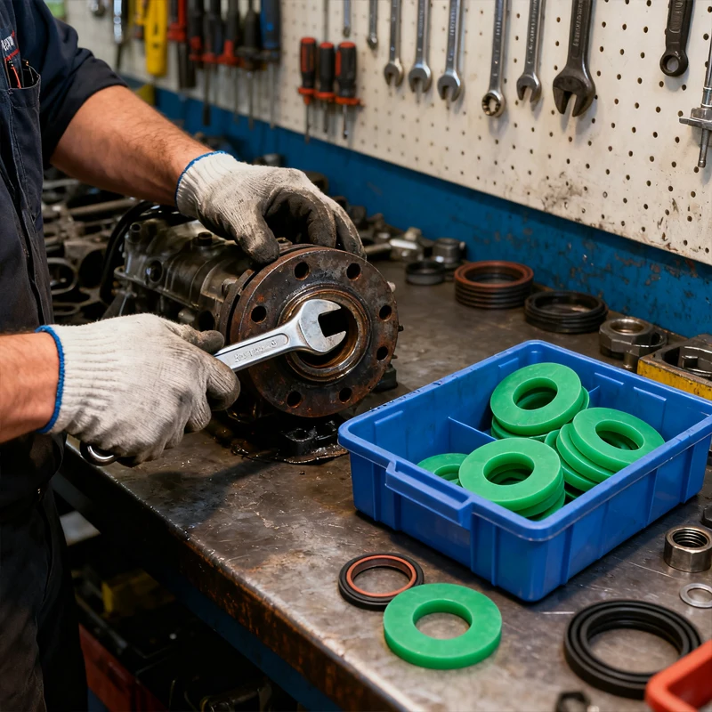 Flat Washer Gasket M2-42mm Inner Hole Height 1-3mm Bolt Washer FKM High Temperature and Corrosion Resistant Sealing Element