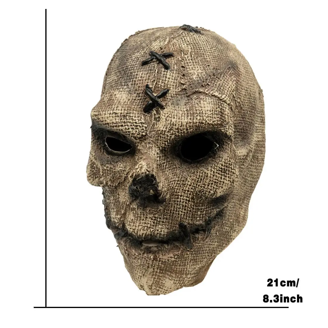 الرعب الجمجمة قناع الخيش شبح الشر الهيكل العظمي قناع هالوين تأثيري حلي الجدة القبعات قناع حفلة تنكرية الدعائم