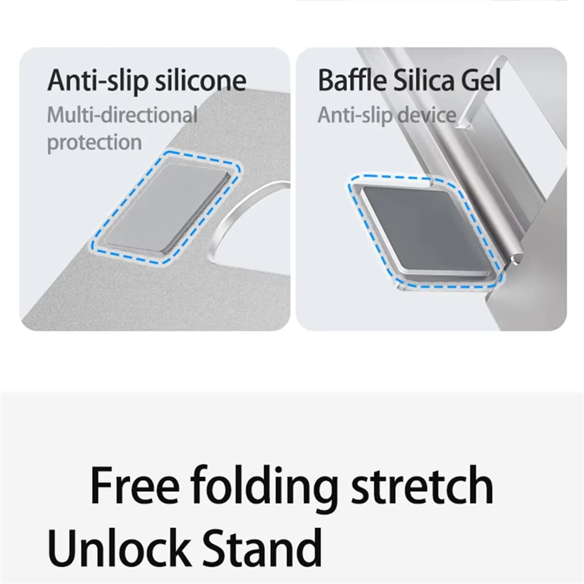 BISMZ ขาตั้งแล็ปท็อปอลูมิเนียมพับได้แบบปรับได้แบบพกพาคุณภาพสูงขาตั้งคอมพิวเตอร์เหมาะสําหรับแล็ปท็อปขนาดสูงสุด 17.3 นิ้ว