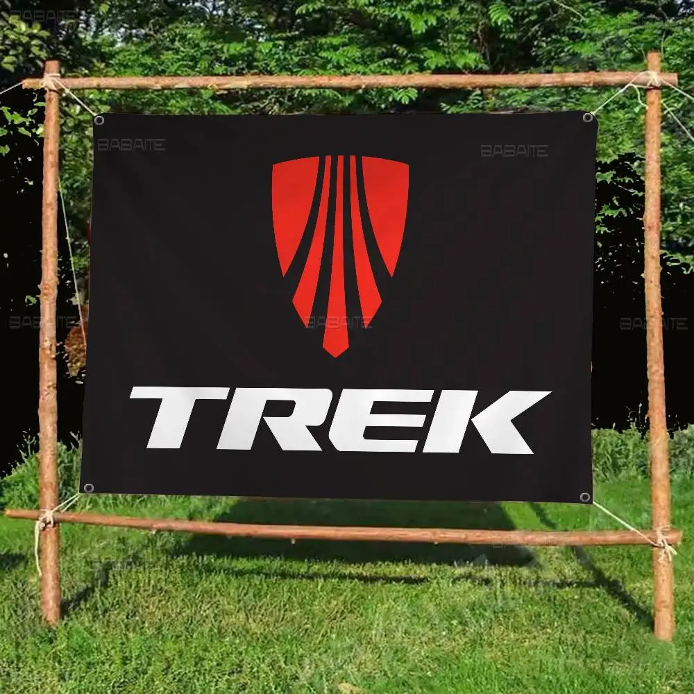 T-Treks Bike Logo DIY Flag For Family Group Photo Living Room Home Dorm Decor Wall Art Decor Banner