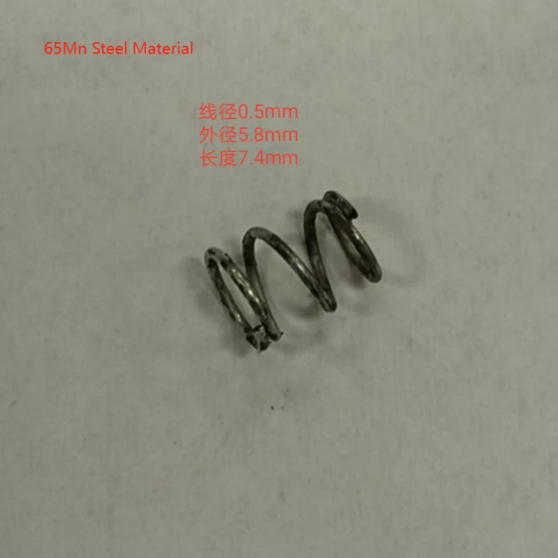 Customized Micro Small Compression Spring, OD5.8mm Thickness, 0.5mm, 65Mn, Length 7.4mm, 600Pcs