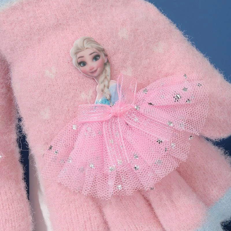 2023 New Disney Frozen 2 Gloves For Girl Boy Autumn Winter Glove Elsa Non Slip Breathable Mitten Christmas Gift