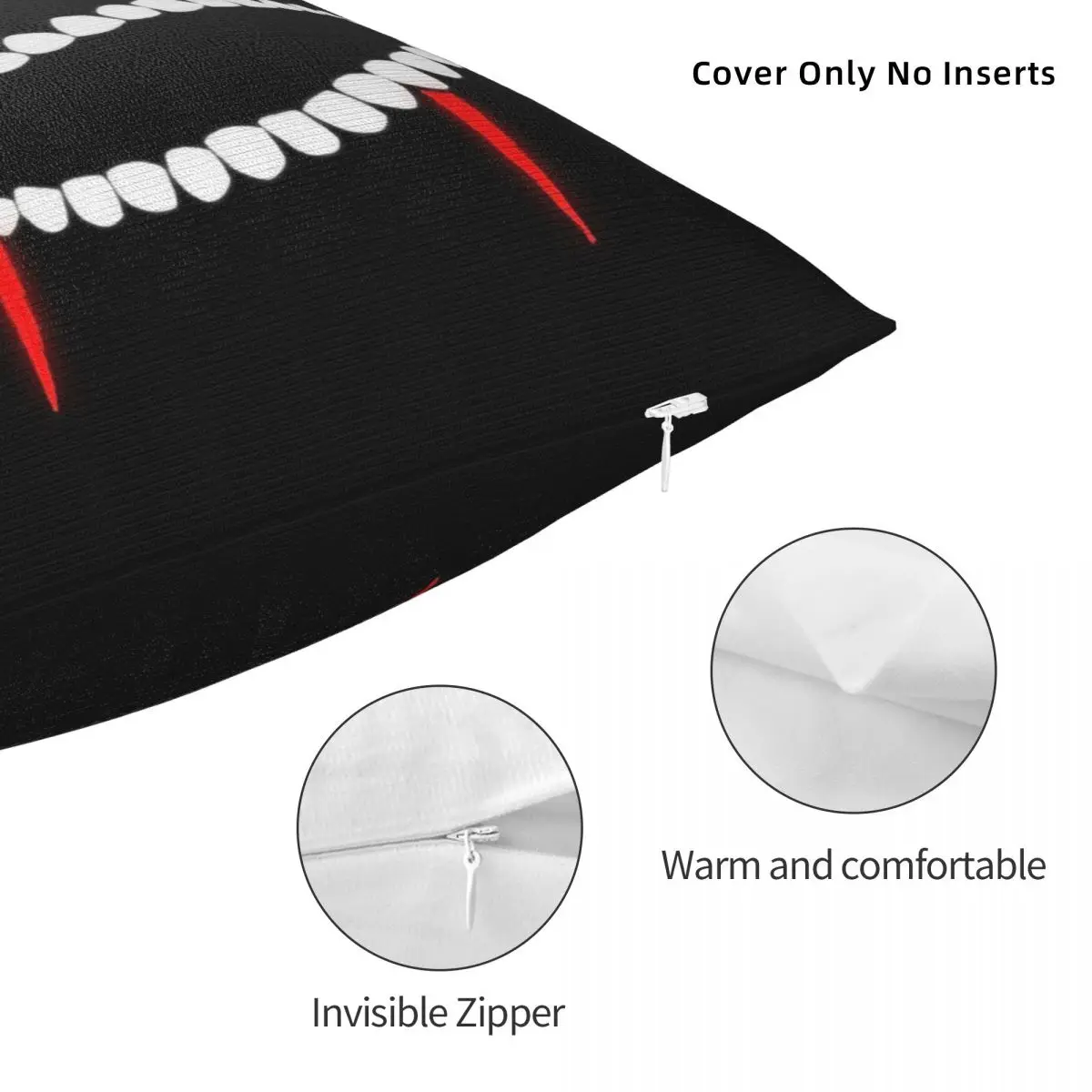 غطاء وسادة مربع إددي بذنب ، بوليستر كتان ، مخمل ، سحاب إبداعي ، غطاء وسادة سيارة مزخرف