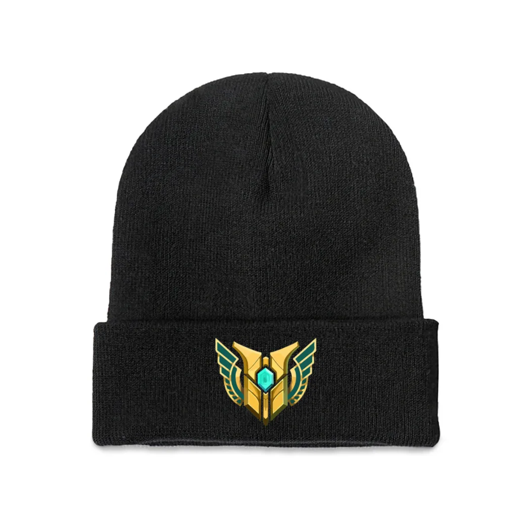 

League Of Legends Game Icon Beanie Knitted Hat Caps Fur Women Men Bonnet Winter Warm