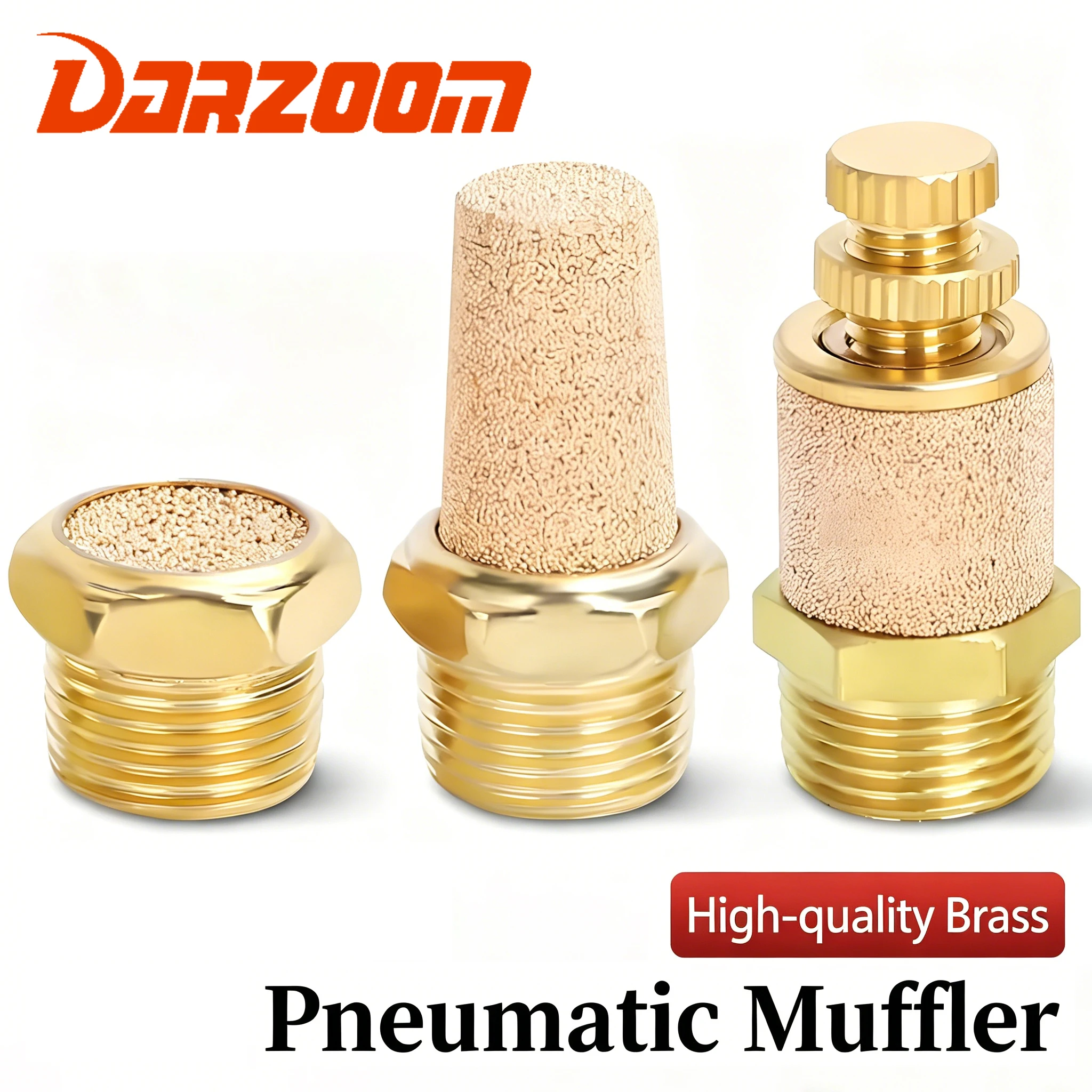Pneumatic Brass Exhaust Muffler BSL M5 1/8' 1/4' 3/8' 1/2' Silencing Fitting Noise Filter Reducer Connector