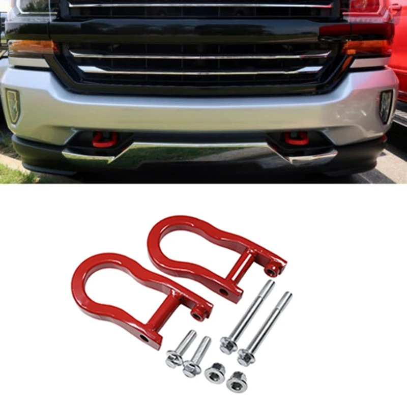 Red Tow Hooks Kit For Chevrolet Silverado 1500 GMC Sierra 1500 84192871 Spare Parts