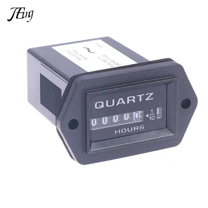 1PC 6 Digits 220V AC Hour Meter,Complete Sealed Quartz Timer Counter 12v-36v dc ac 110v 220v