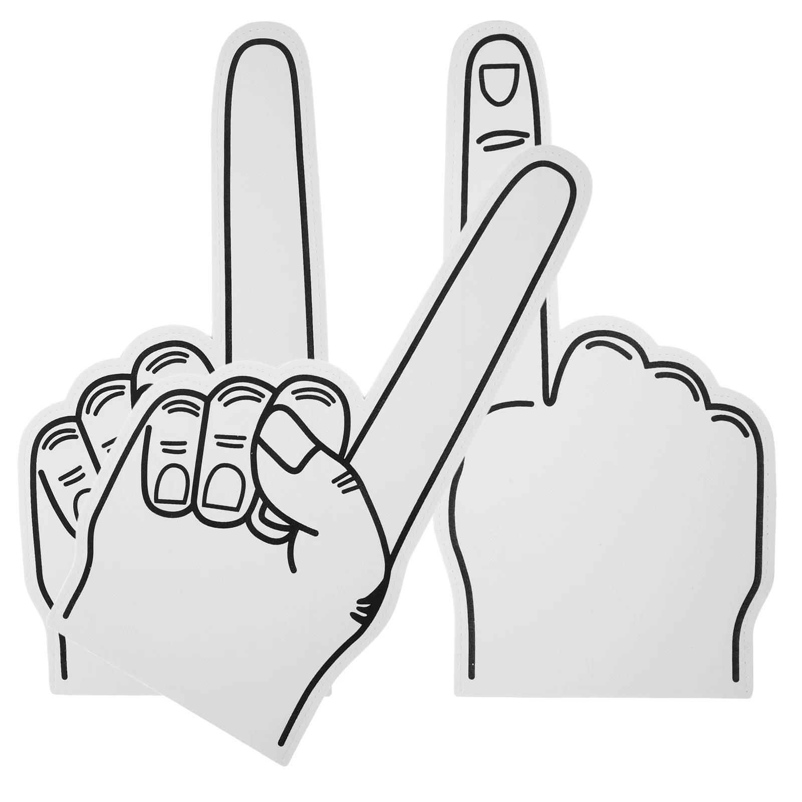 

3 Pcs EVA Foam Finger Gloves Lightweight Sports Fan Accessories Cheerleading Props Soft Material Fits All Sizes Enhance