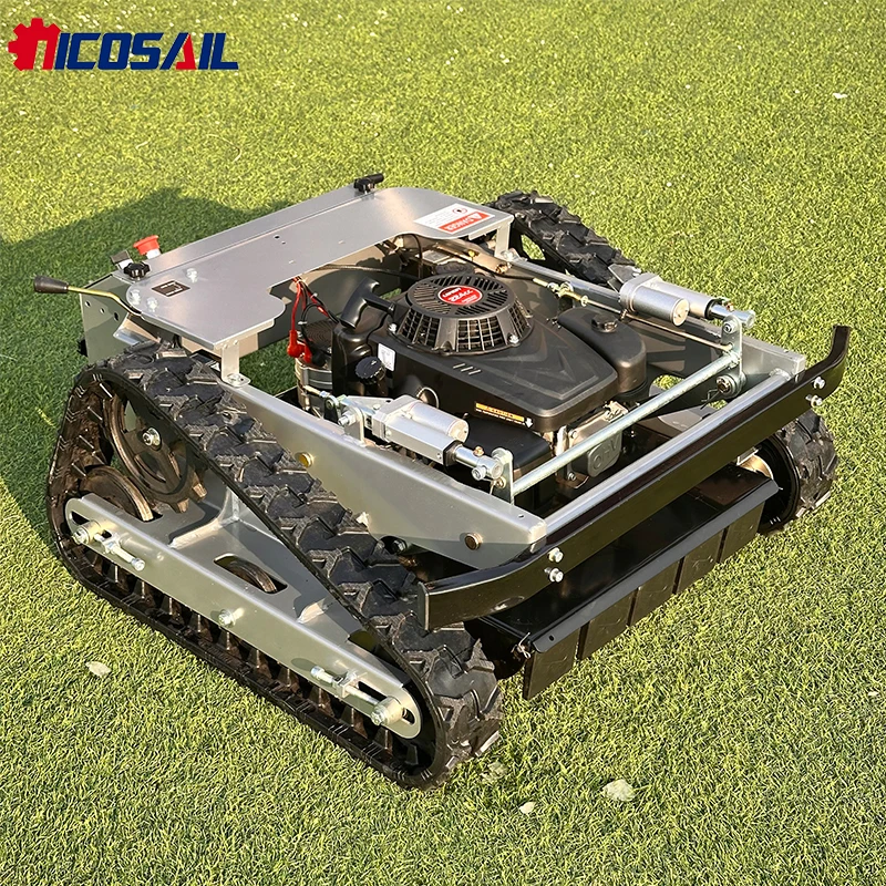 

Custom remote control self-propelled four wheel drive crawler lawn mower for orchard home garden mowing