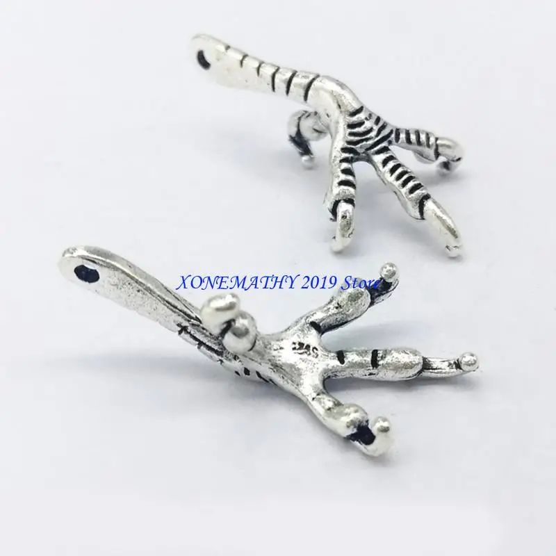 

F42F Set of 10 Alloy Bird Charm Jewelry Crafting Accessories Alloy Texture