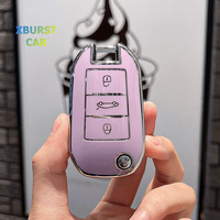 TPU Flip Folding Key Fob Cover Case For Citroen C3 C4 Berlingo 2021 For Peugeot 208 2008 301 308 3008 RCZ 508 408 2008 307