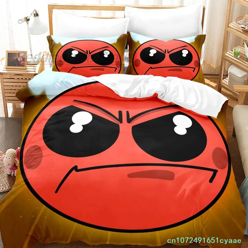 Red Ball Bedding Set Single Twin Full Queen King Size Bed Set Aldult Kid Bedroom Duvetcover Sets 3D Kawaii Anime Bed Sheet Set
