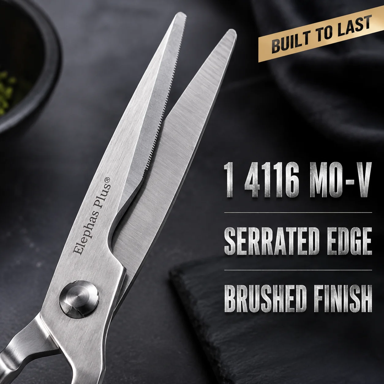 Heavy Duty Kitchen Scissors - Full Stainless Steel Detachable Kitchen Shears for Cutting Meat, Poultry, Multi-Purpose Tool