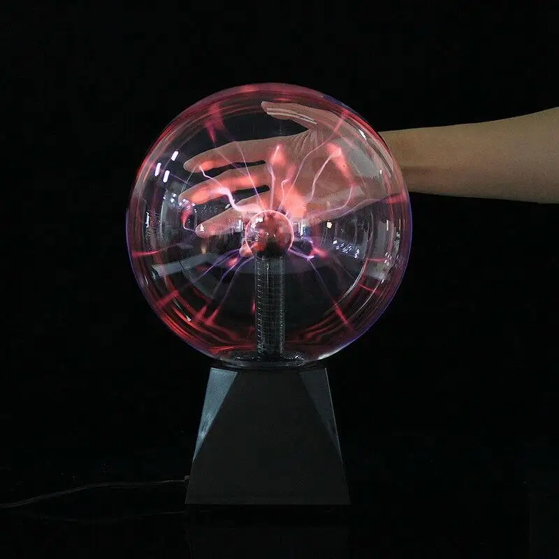 Magical Plasma Ball Light Electric Lamp Night Light 4 5 6 8 Inch Table Lamp Sphere Christmas Children Gift Glass Plasma Globe