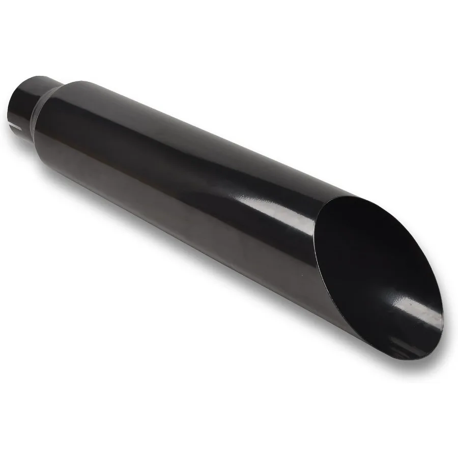 

5 Inch Inlet 8 Inch Outlet Gloss Black Stainless Steel Miter Cut Diesel Exhaust Stack for Heavy Duty Truck and Industrial Equip