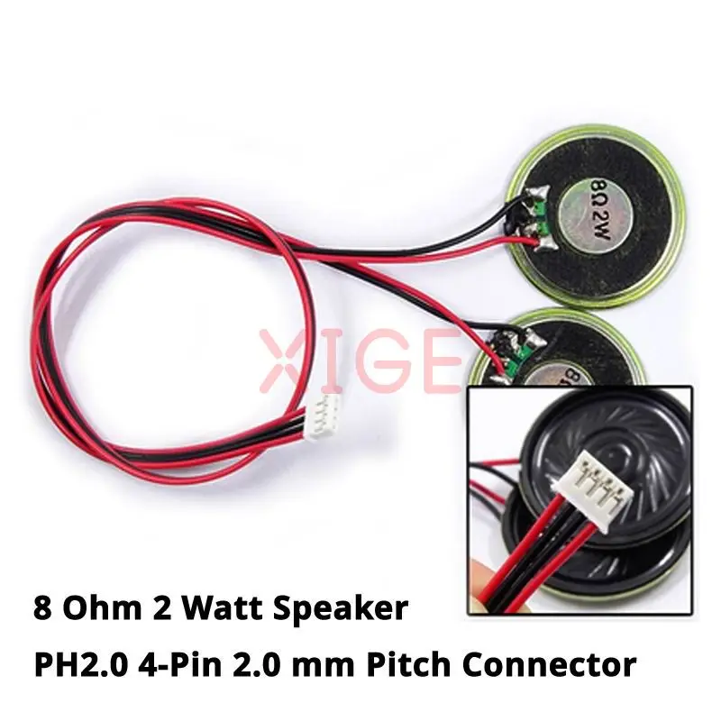 PH2.0 Or PH1.25 8 Ohm 2 Watt Universal Small Speaker 4-Pin Connector Cable Horn Audio Amplifiers For Our Controller Driver Board