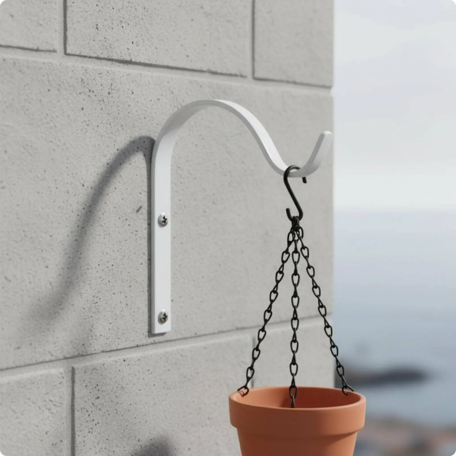 4 Pieces Wall Mounted Plant Bracket Heavy Duty Wall Mounted Planter Hook Wind Chime Hook High Load Capacity Bird Feeder Hanger