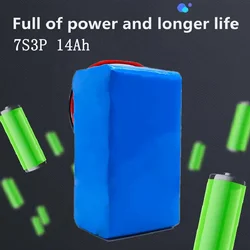 100% Original New 24V 14Ah 7S3P 18650 rechargeable battery 29.4V battery pack+29.4Vcharger electric scooter battery