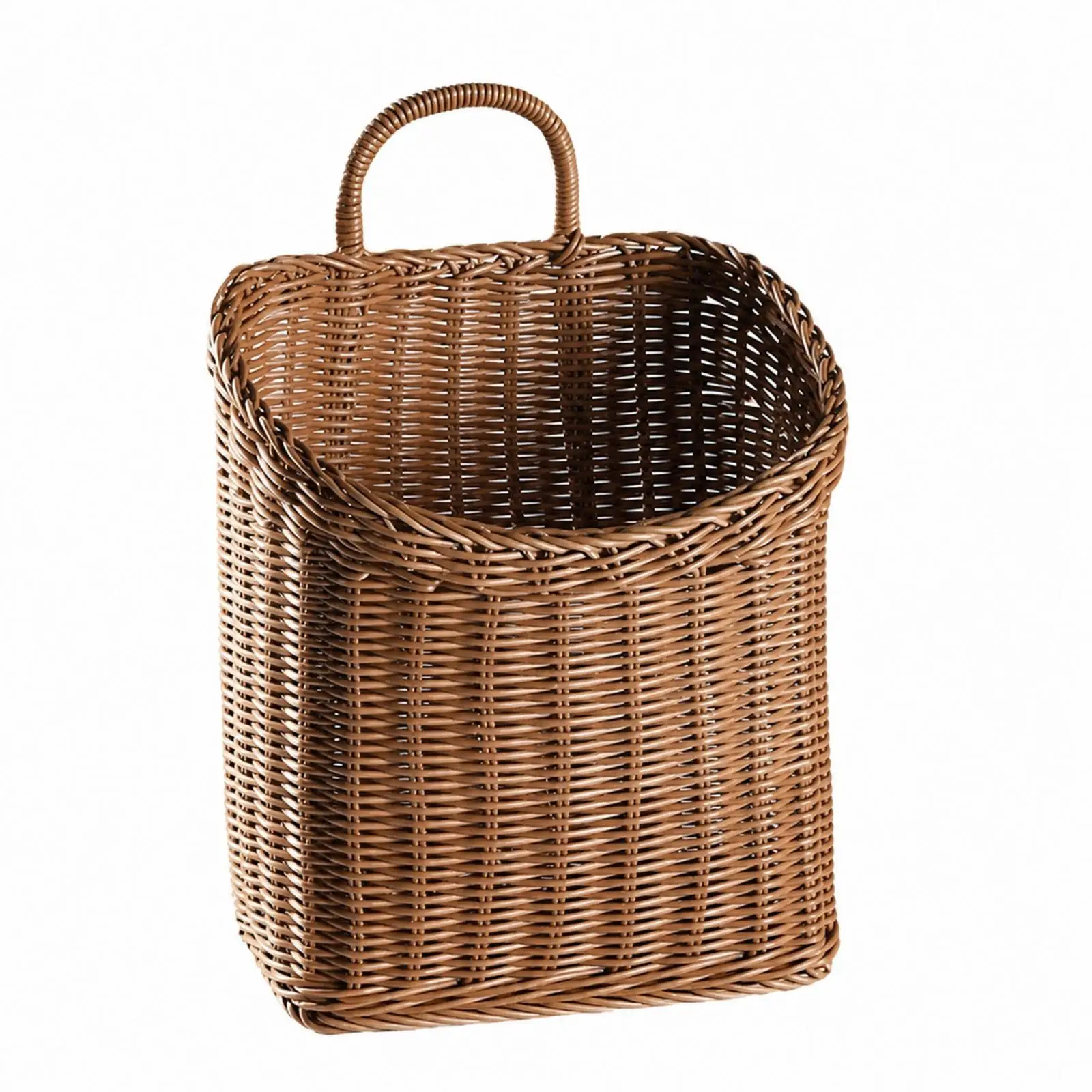Plastic Wall Basket for Organizing Small Items with Arch Handle for Kitchen Counter Space Saving