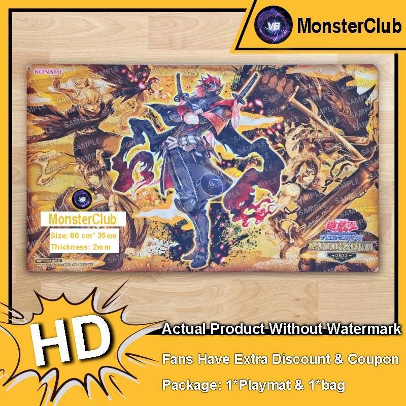 YuGiOh Playmat Meizen The Battle Ninja TCG CCG Mat Tobari The Sky Ninja Pad Baku The Beast Ninja Trading Card Game Mat Mouse Pad